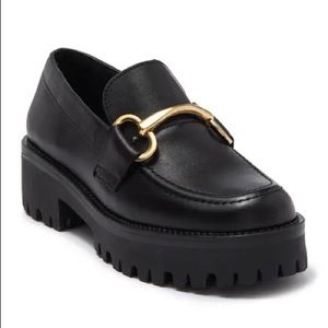 Steve Madden Arlowe Black Platform Chunky Loafers